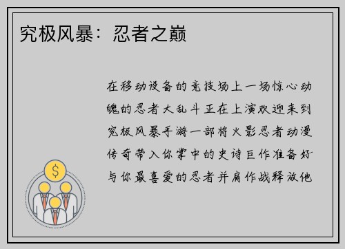 究极风暴:忍者之巅